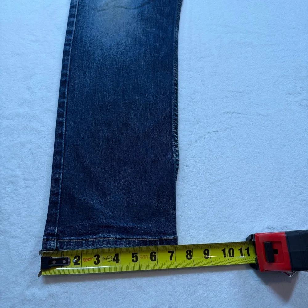 Levis 511 Slim Fit Jeans Mens 36x32‎ Blue Good Dark Wash Distressed 04511-1390